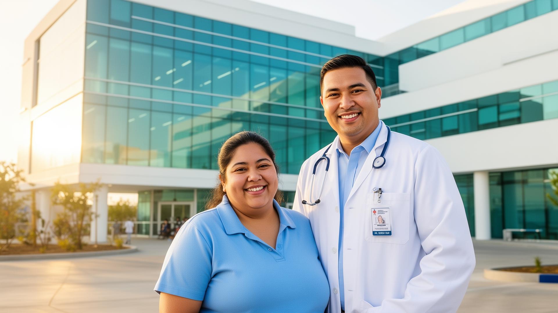 Modern accredited bariatric hospital in Tijuana with a patient and surgeon